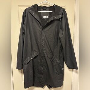 Rains Women’s Long Jacket Raincoat in Black